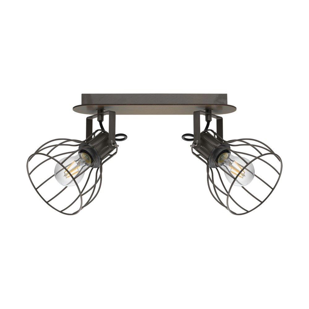 Plafondlamp Sambatello 2-lichts antiekbruin Plafondlamp Sambatello 2-lichts antiekbruin