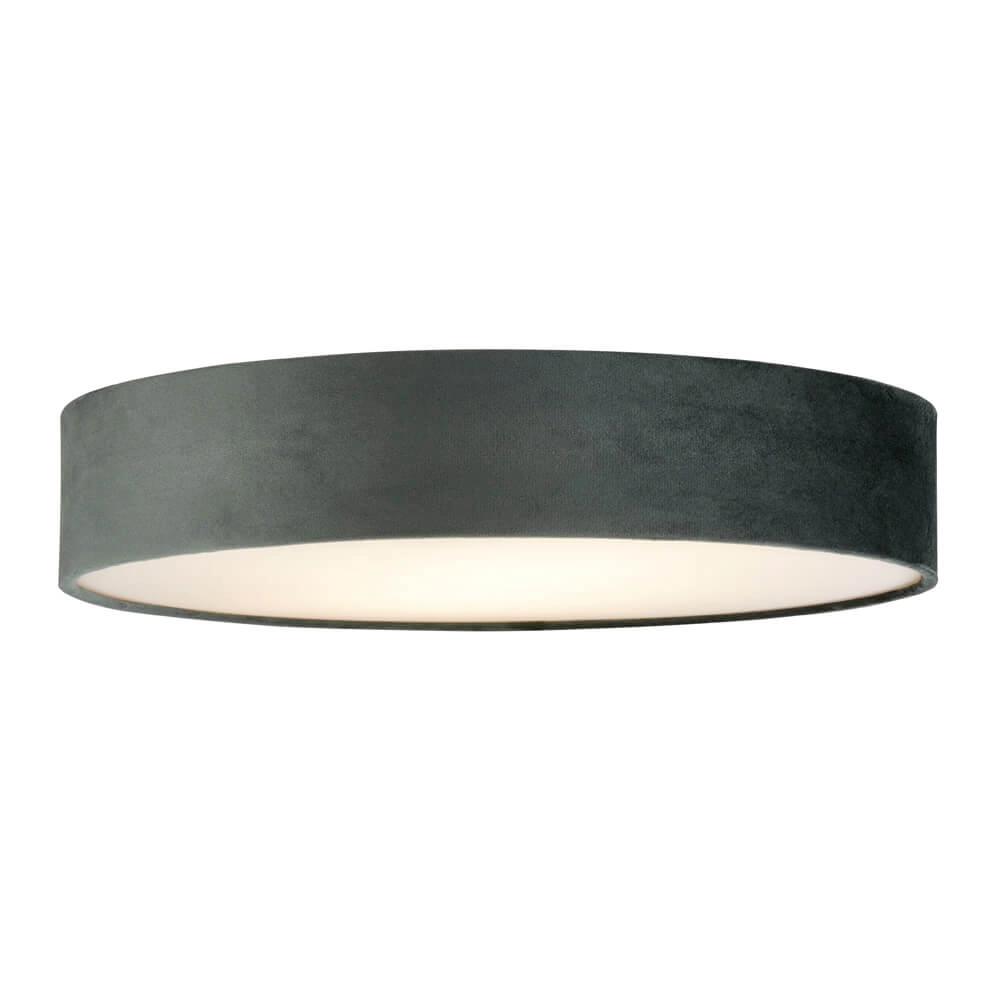 Plafondlamp Drum Pleat 50cm velvet antraciet Plafondlamp Drum Pleat 50cm velvet antraciet