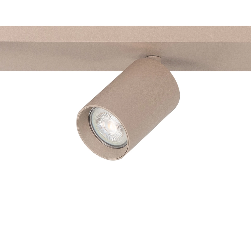 Opbouwspot Mila 4-lichts recht zand bruin Highlight 8718379050473