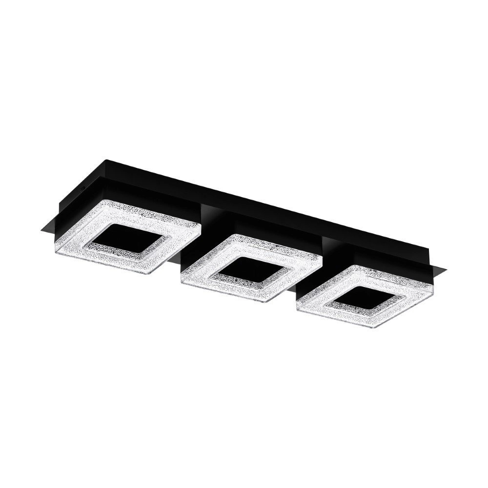 Led plafondlamp Fradelo 1 3x4w - 3000K - 46cm zwart