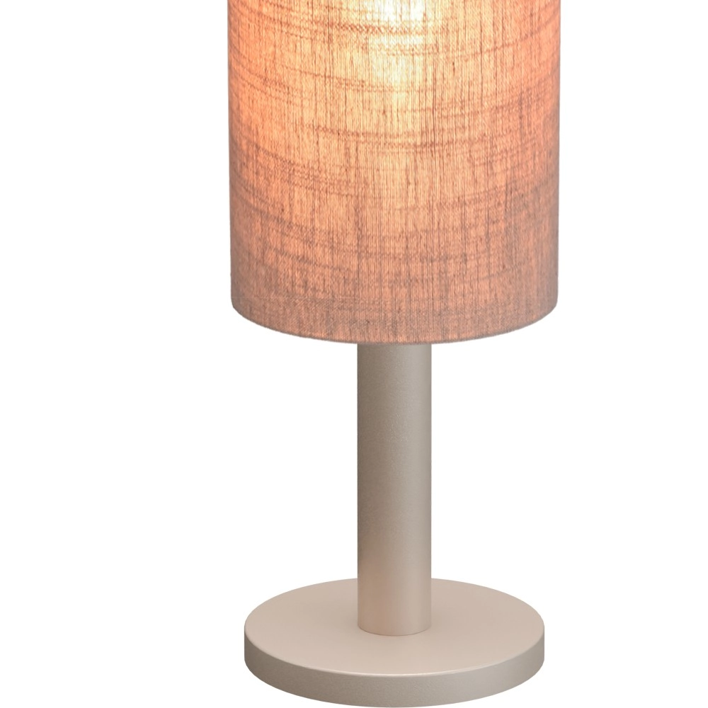 Tafellamp Lisbourg beige terra met beige grey kap Masterlight