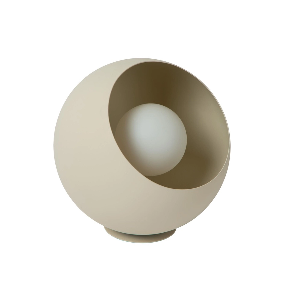 Tafellampje Doredos Ø 20cm zand bruin