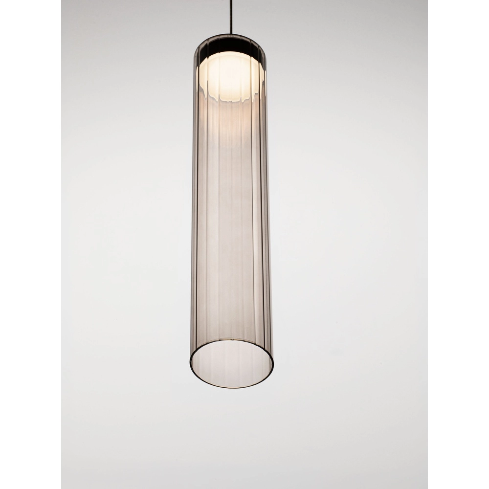 Design hanglamp Brielle antraciet met mokka glas Lyora 5212017495419
