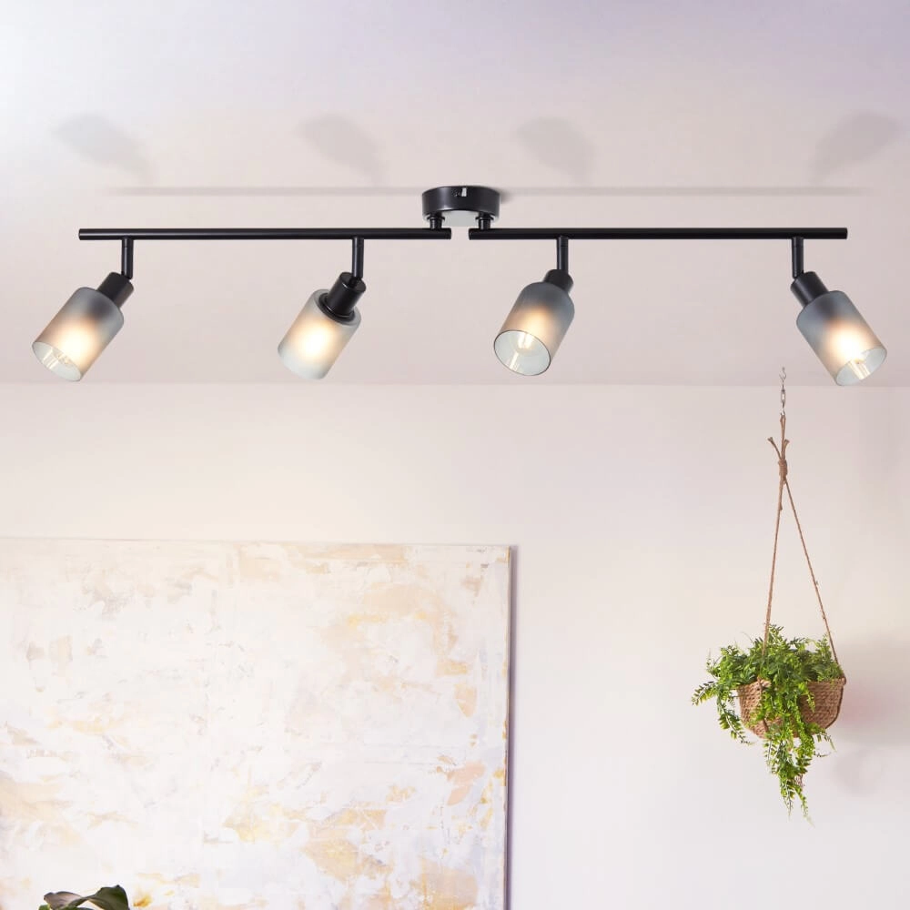 Zwarte plafondlamp Loralie 4-lichts Brilliant 4004353413254