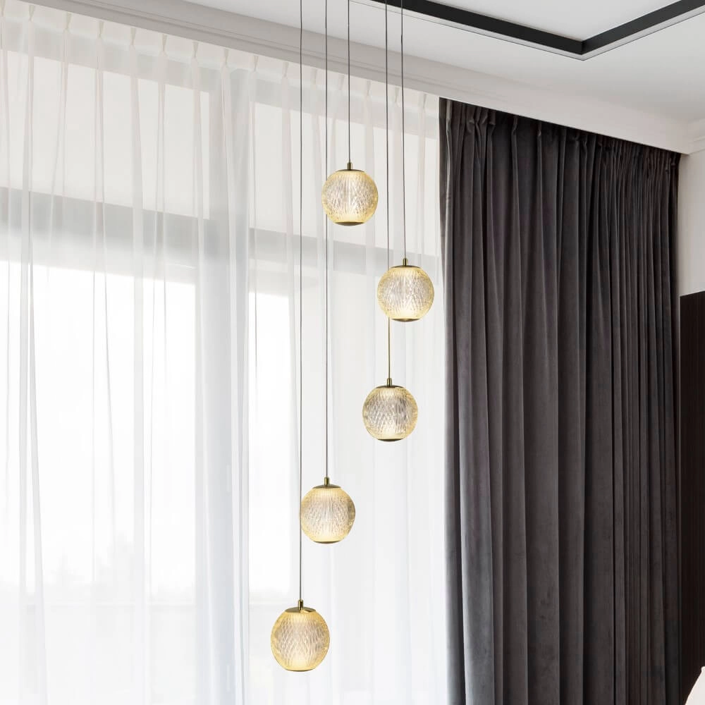 5-lichts vide hanglamp Allure oosters Searchlight 5053423273990