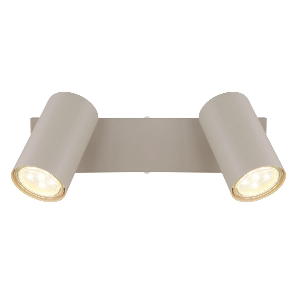 2-lichts plafondspot Robby zand bruin Globo 9007371566457