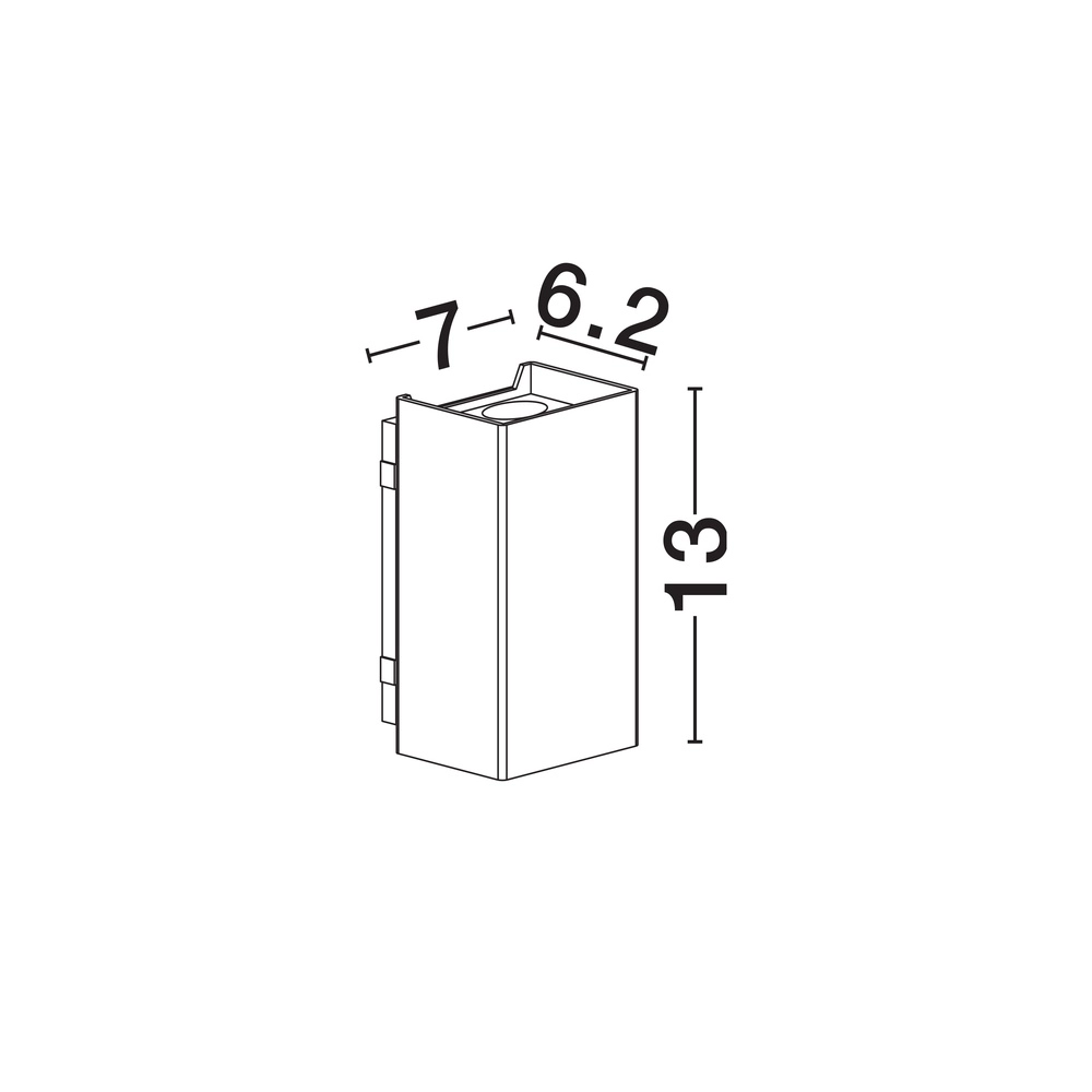 Opbouwspot Elio antraciet 7cm Lyora 5212017476593