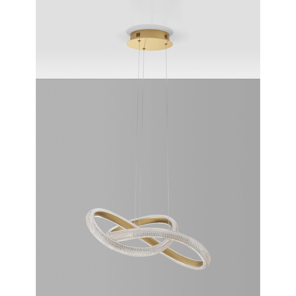 Hanglamp Medora krul goud 52,5cm Lyora 5212017433428
