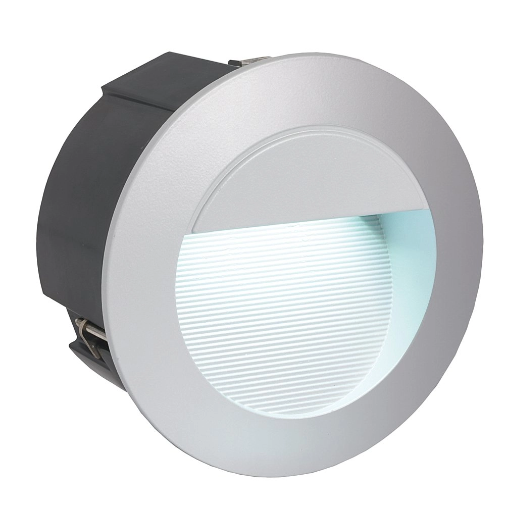 Led inbouw muurlamp Zimba Round led grijs