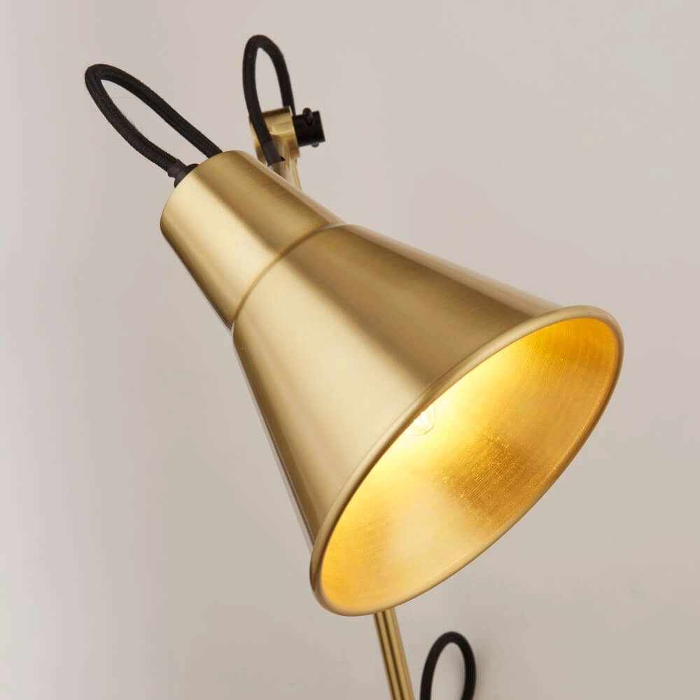 Uitklapbare wandlamp Swing Arm goud Searchlight 5053423241241