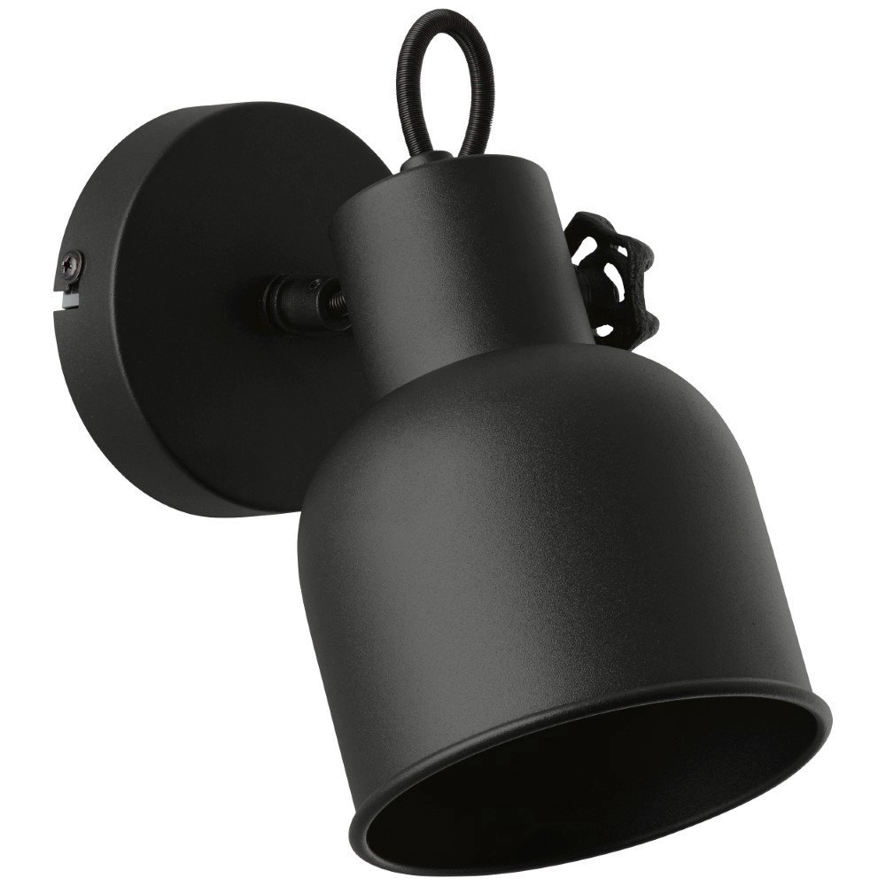 Mat zwart wandlampje Rolet Brilliant 4004353378935