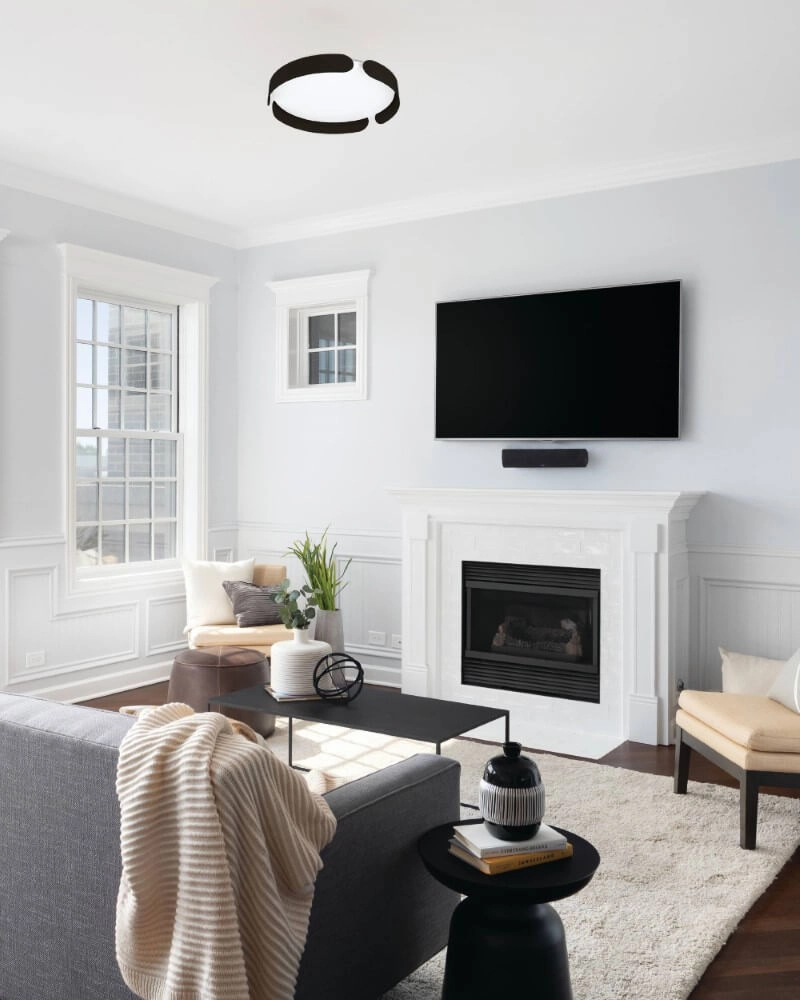 Zwarte plafondlamp Valcasotto Ø 37cm Eglo 9002759996215