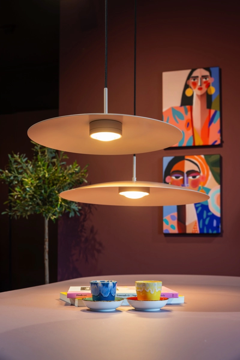 Strakke hanglamp Sanne Ø 40cm - zand ETH 8720195311010