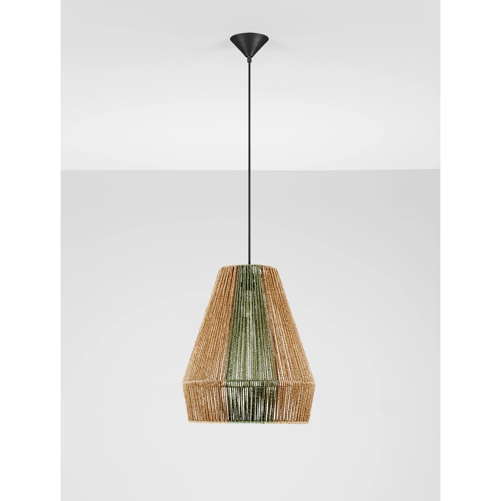 Hanglamp Dena Ø 39cm bruin met groen Lyora 5212017477309