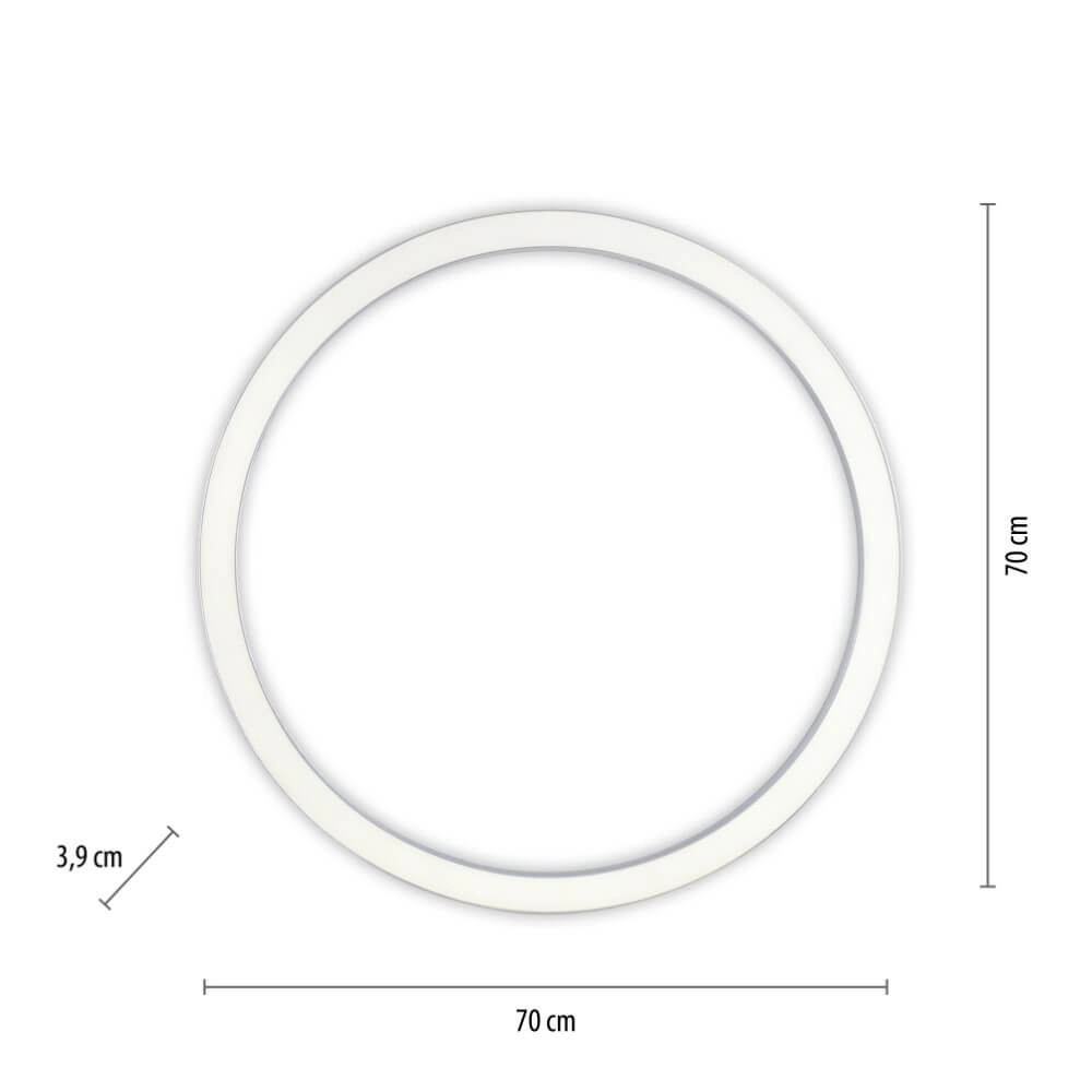 Ronde vloerlamp Pure Lines Round Ø 70cm aluminium Paul Neuhaus 4012248373538
