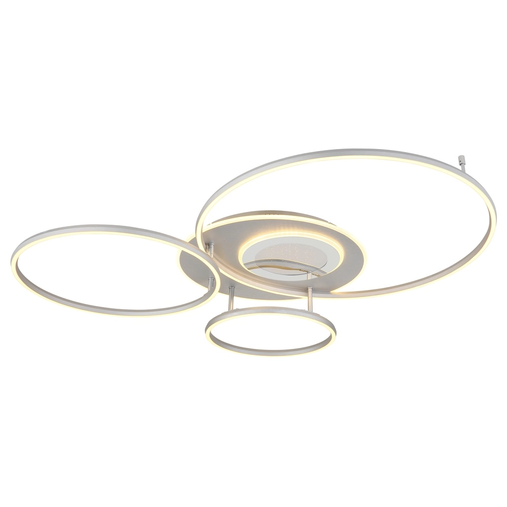 Moderne plafondlamp Johnson zilvergrijs Globo 9007371592548