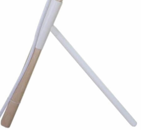 Landelijke tafellamp Sensa Tripod wit met hout Artdelight 8719831732555