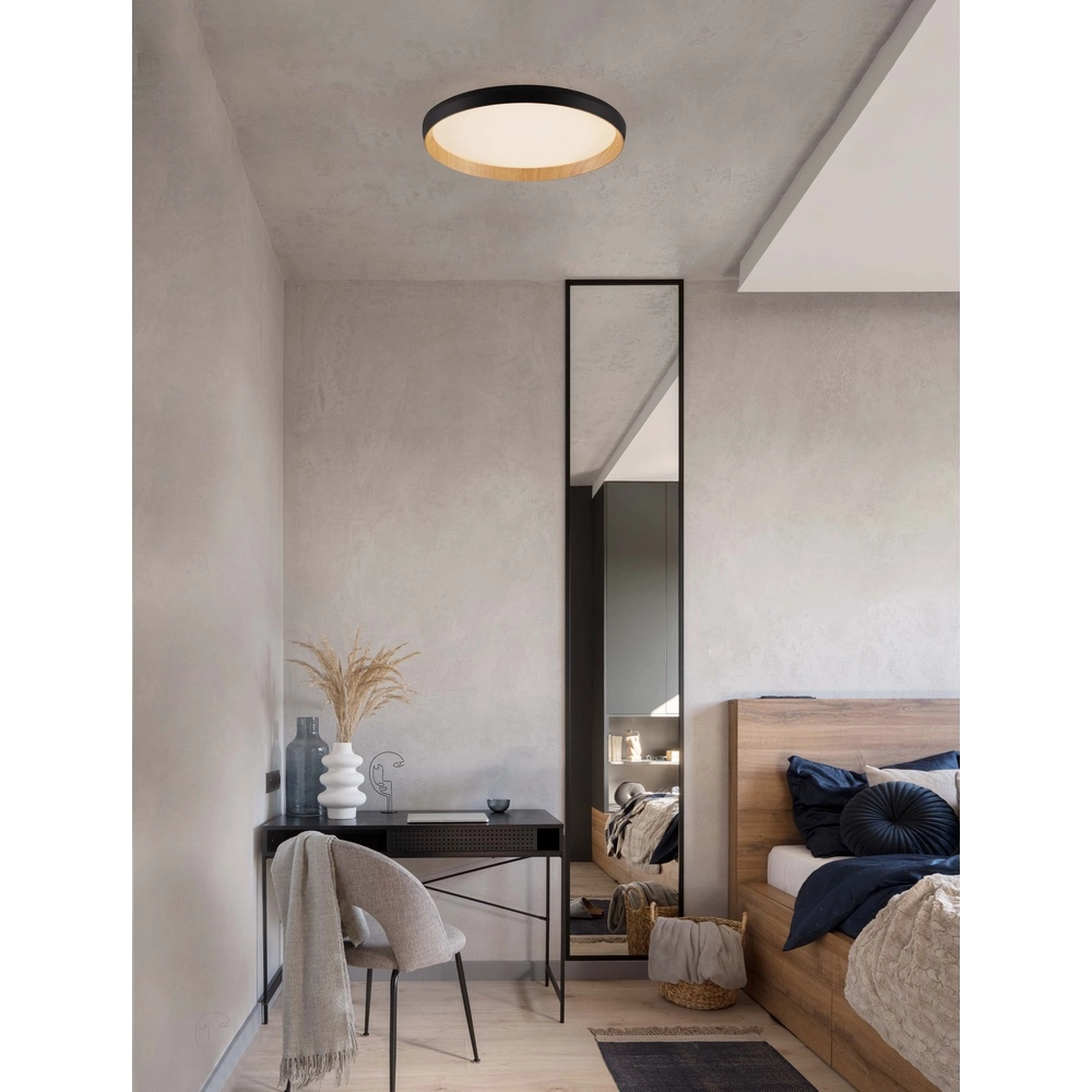 Plafonniere Vomos zwart Ø 40cm