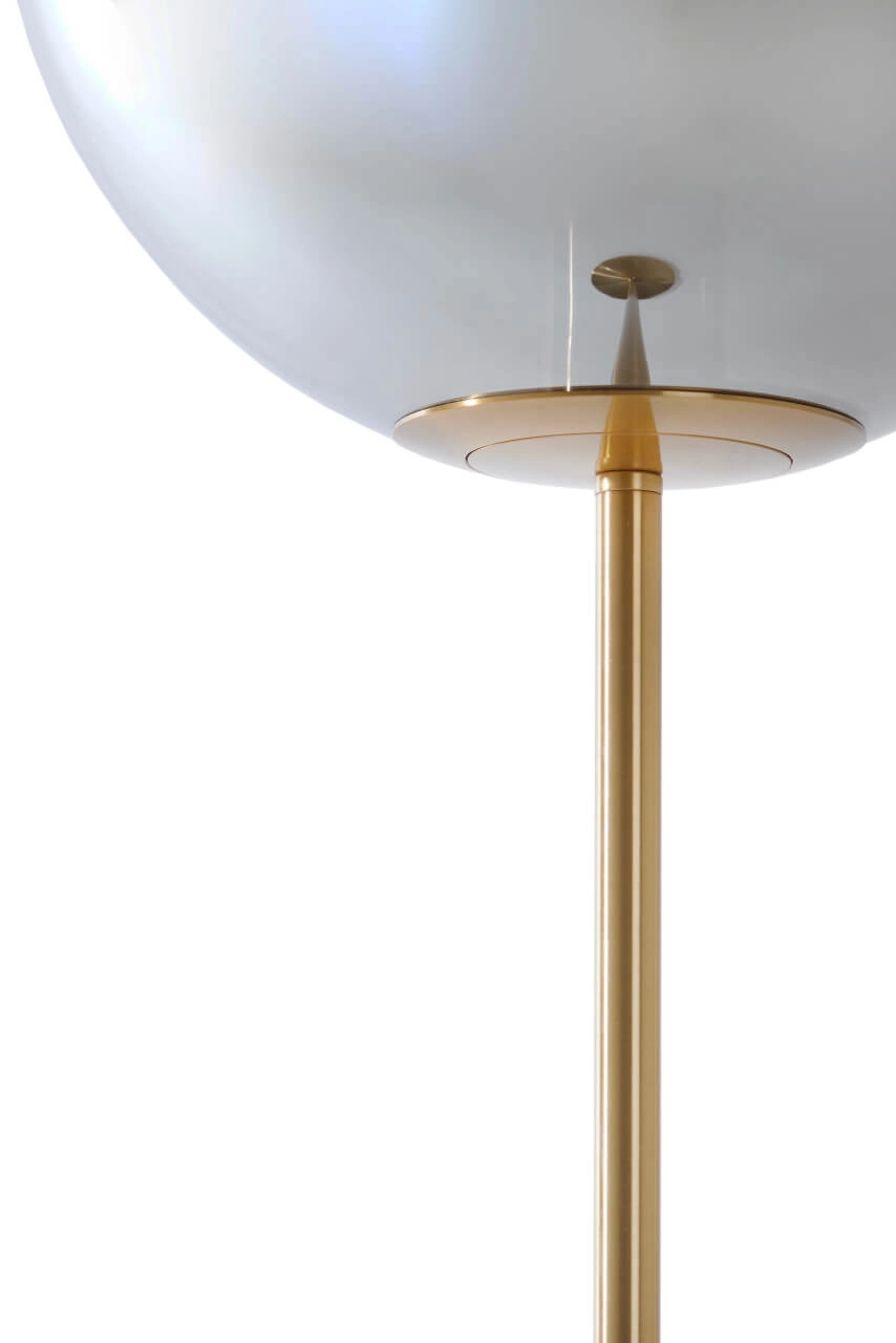 Gouden vloerlamp Medina met smoke glas Light & Living 8717807696979