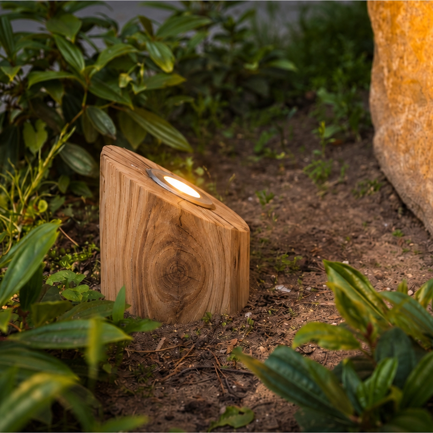 Houten uplighter Basso Kastanje - 40cm - 2700K