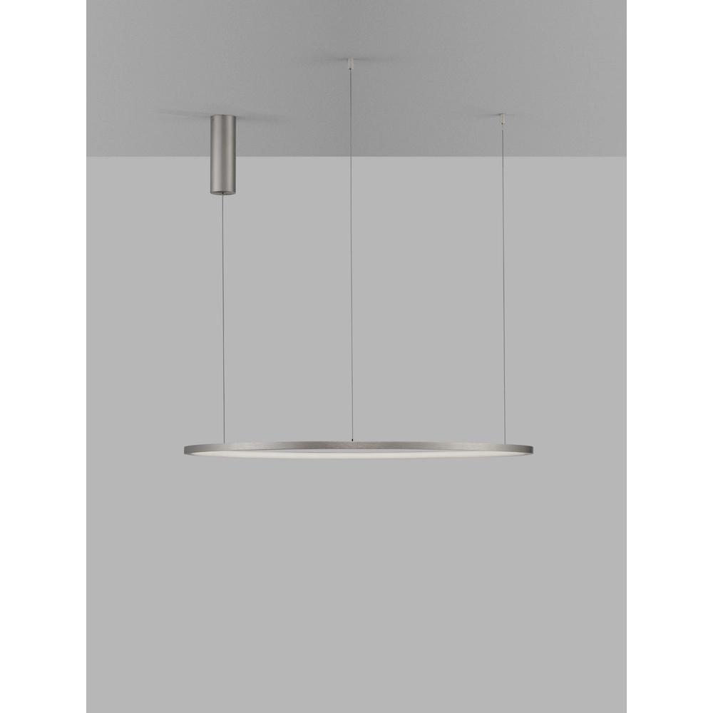Ronde hanglamp Tarquin zilvergrijs Ø 80cm Lyora 5212017438324