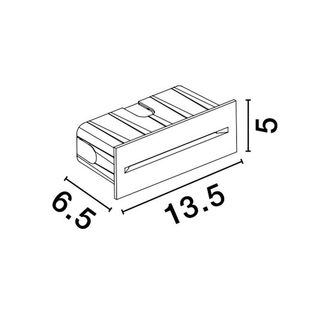 Inbouwlamp Aizen rechthoek antraciet Lyora 5212017438164