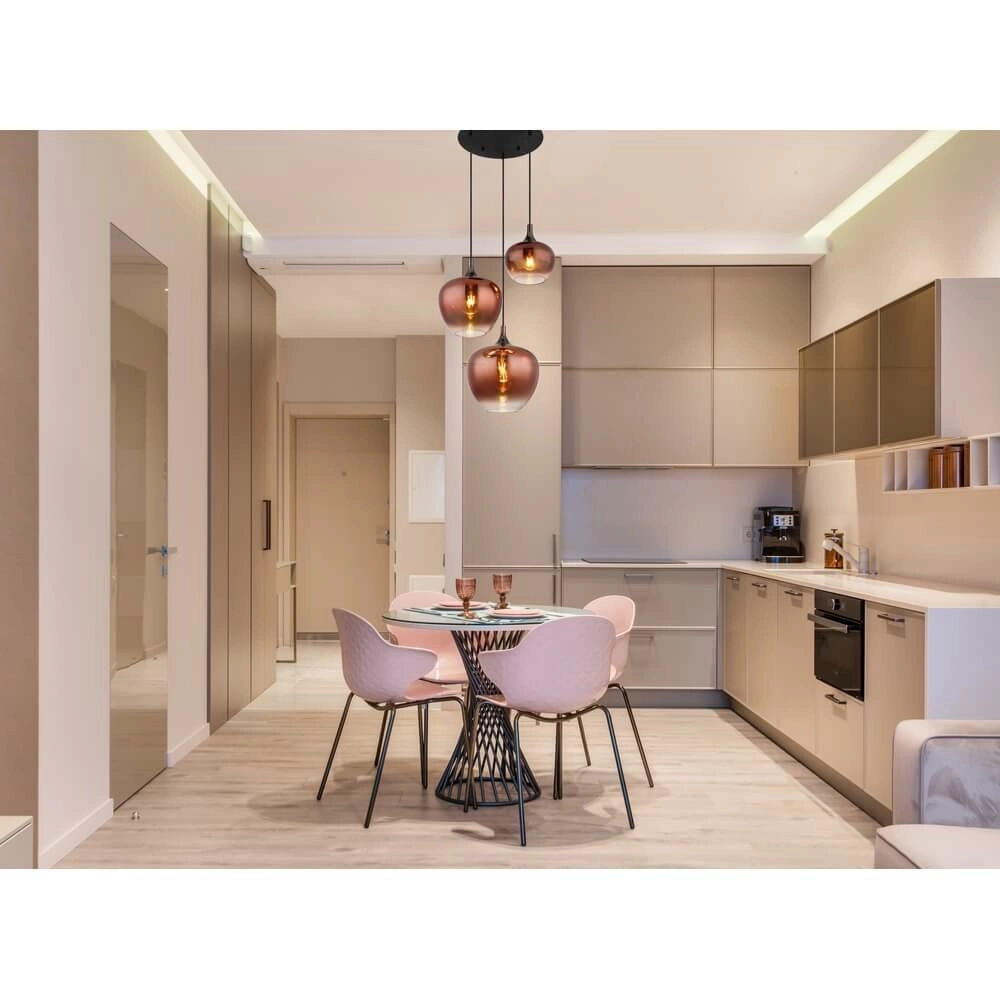 Zwarte hanglamp Maxy met rood glas Ø 48cm Globo 9007371459971