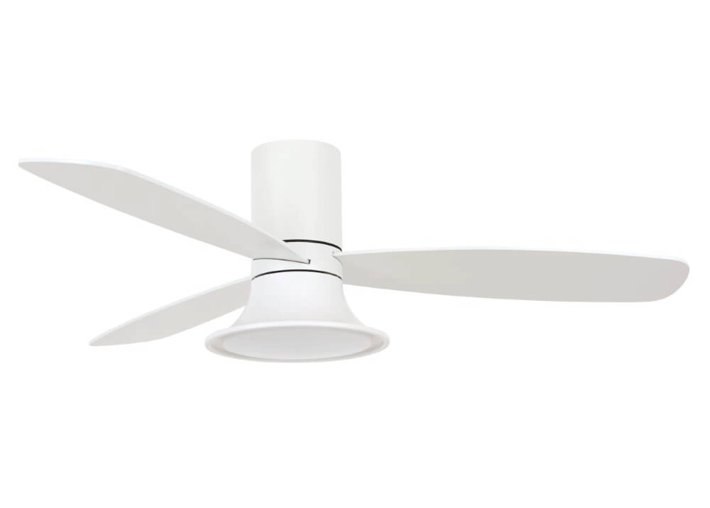 Witte ventilator met lamp Flusso Ø 132cm Beacon 9333509151777