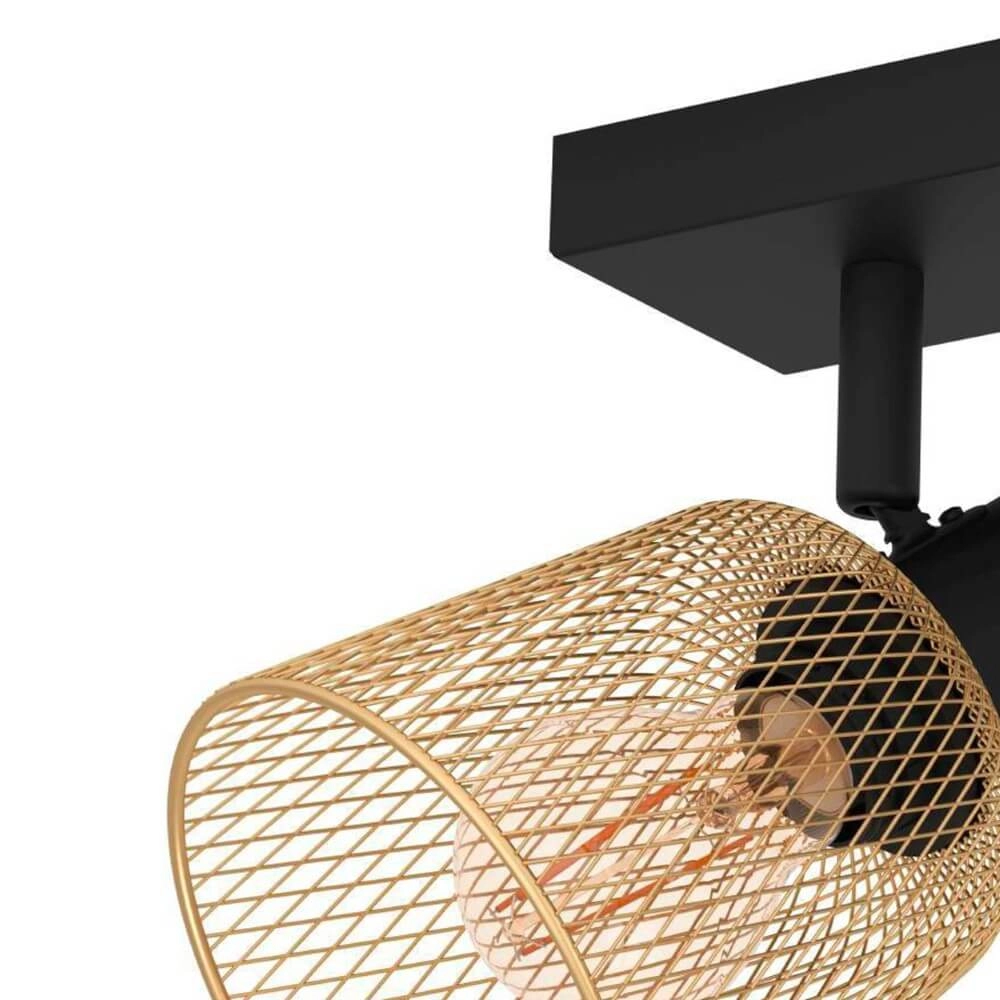 Plafondlamp Coslada 2-lichts - goud met zwart Eglo 9008606262069
