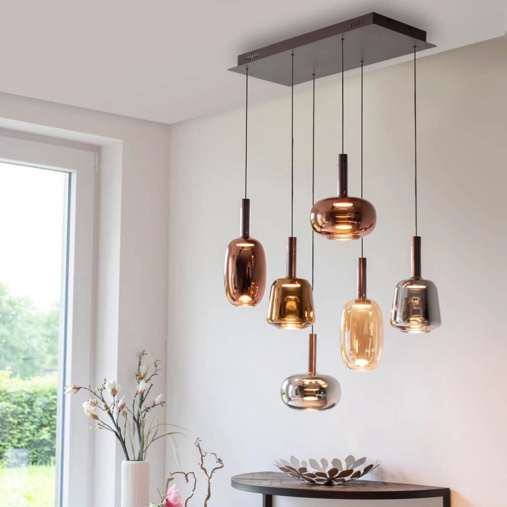 Vrolijke hanglamp Irides 6-lichts recht Paul Neuhaus 4012248383674