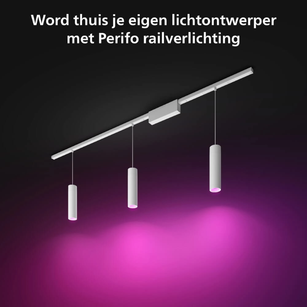 Hue Perifo - White and color set van 3 hanglampen wit Philips 8719514407749