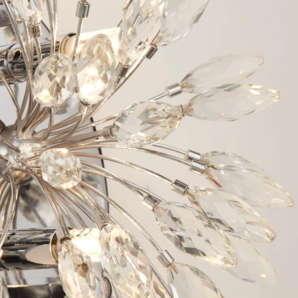 Klassieke wandlamp Peacock chroom Searchlight 5053423243313