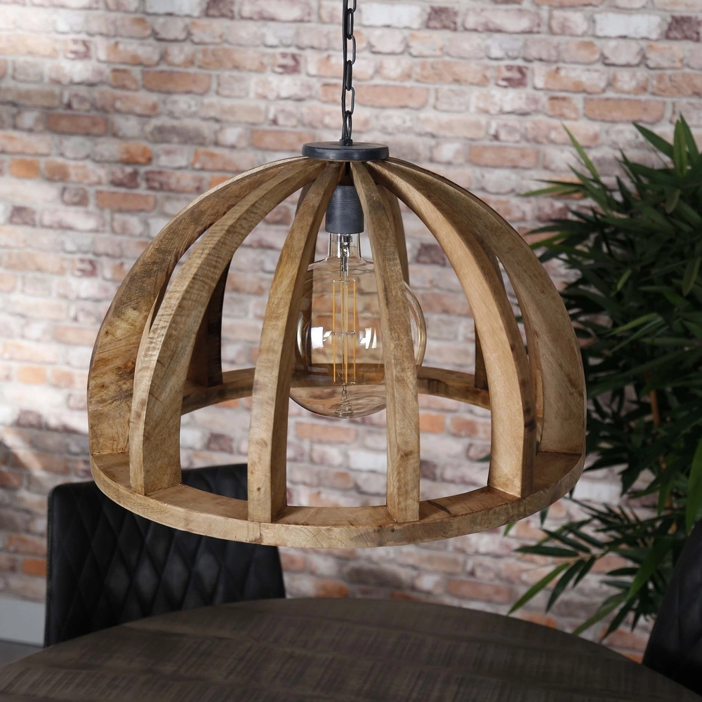 Houten eettafel hanglamp Orba Ø 60cm - E27 Lyora 8716803513211