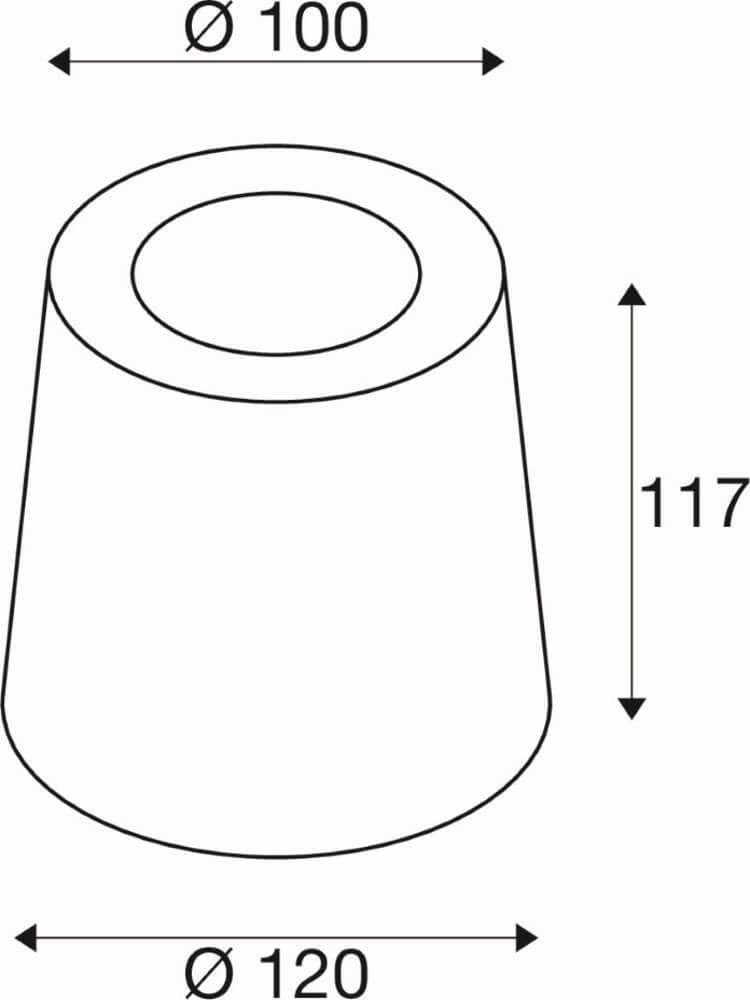 Staande spot Concreto 1x GU10 - rond SLV 4024163266321