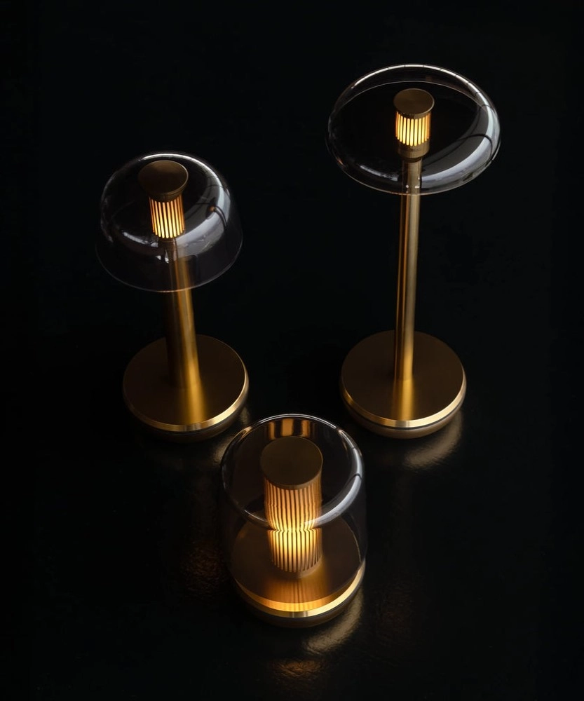 Air Gold - Smoked oplaadbare tafellamp Humble 8721154302421