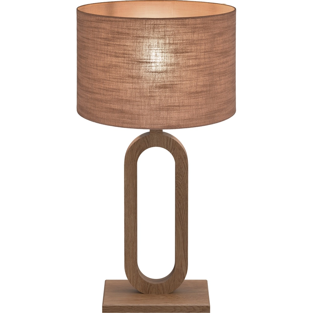 Tafellamp Sino Loop 54cm donker hout Masterlight