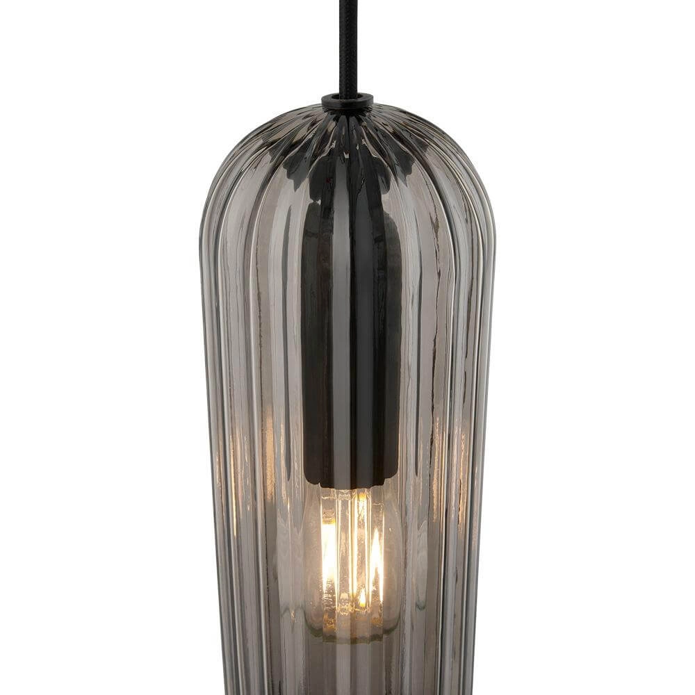 Moderne hanglamp Miella zwart met smoke glas Nordlux 5704924018602