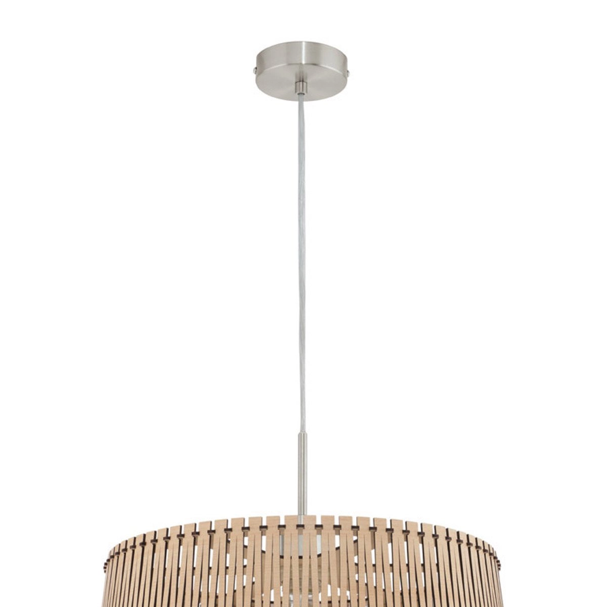 Hanglamp Sendero nikkel mat met licht houtbruin Eglo 9002759961930