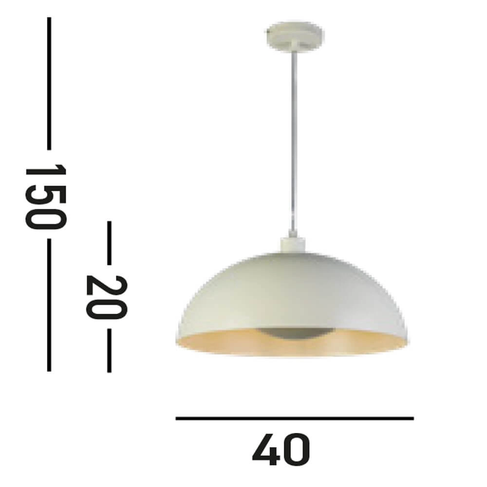 Crème hanglamp Mars kap 20cm hoog Searchlight 5053423274294