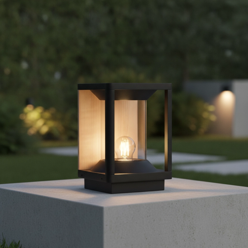 Tuinlamp Pacific achtergrond hout 22cm
