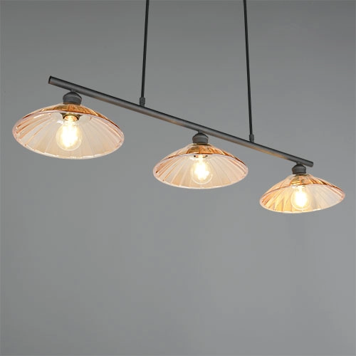 Klassieke hanglamp Eluna 3-lichts zwart Trio 4017807682502