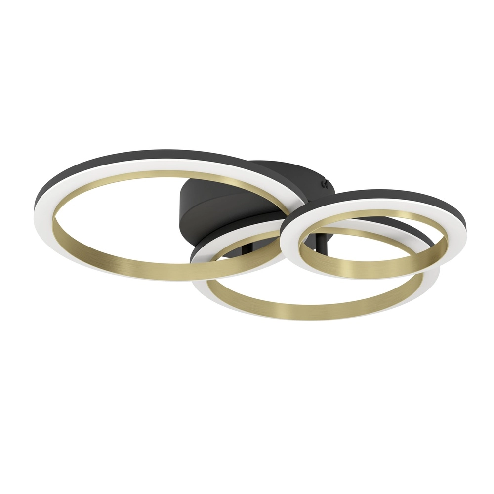 Plafond led lamp Calliera rond - zwart met goud