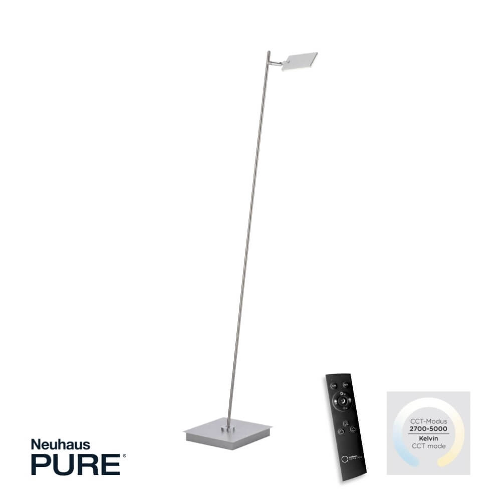 Design vloerlamp Pure Mira aluminium Paul Neuhaus 4012248365496