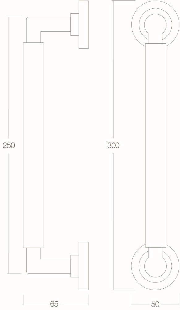 Landelijke deurgreep Bau-Stil 30cm oud grijs Intersteel 8714186091210