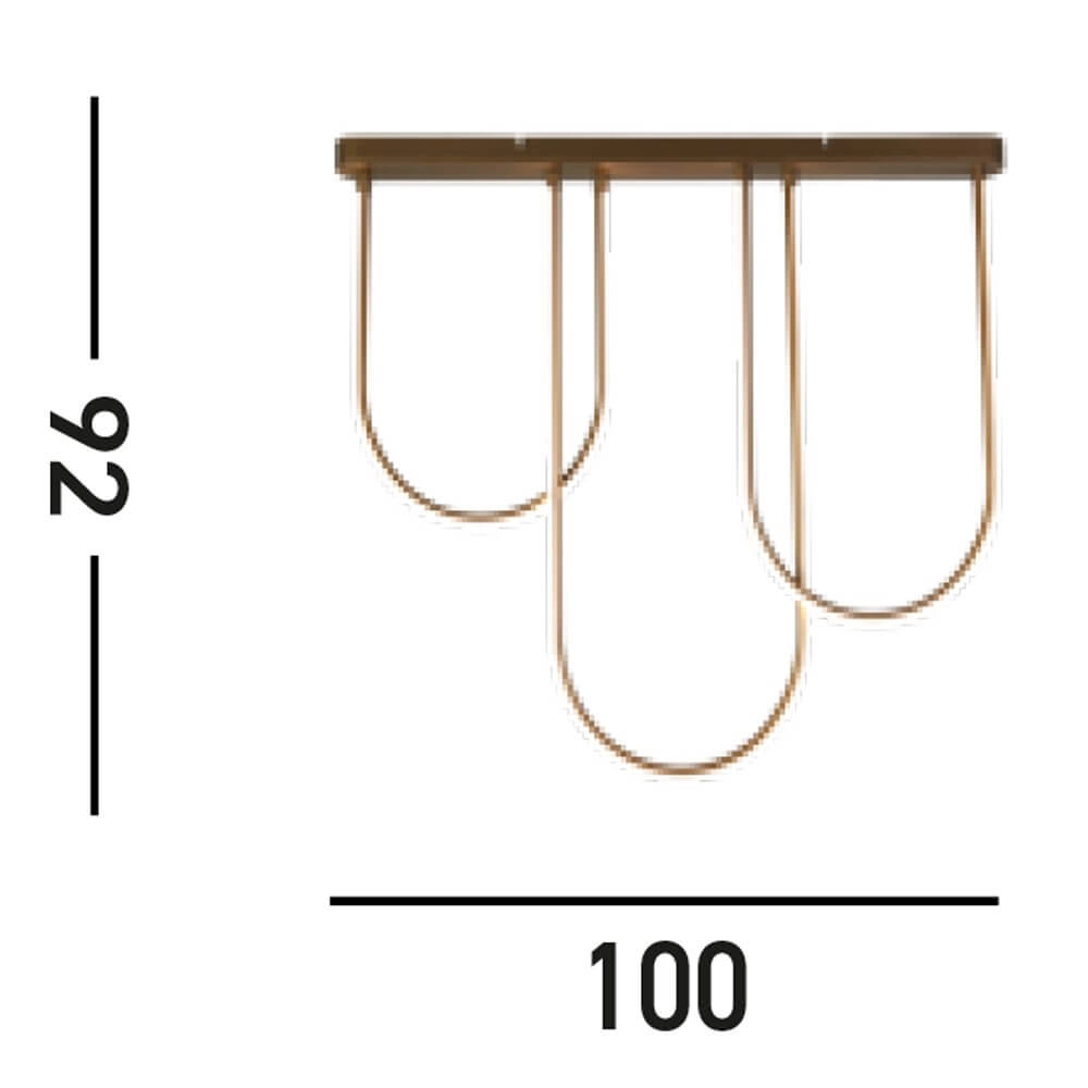 Plafondlamp Chime brons Searchlight 5053423274522