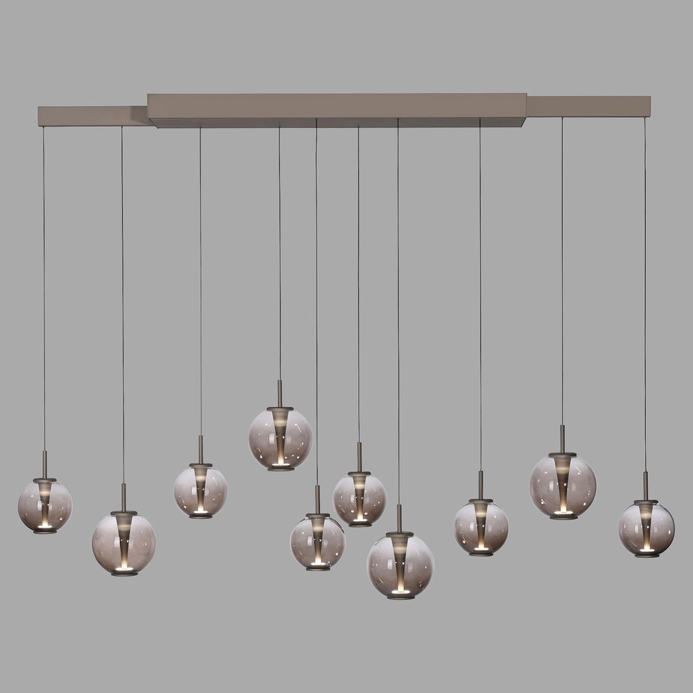 Hanglamp Pure E-Infinty bronce met amber glas