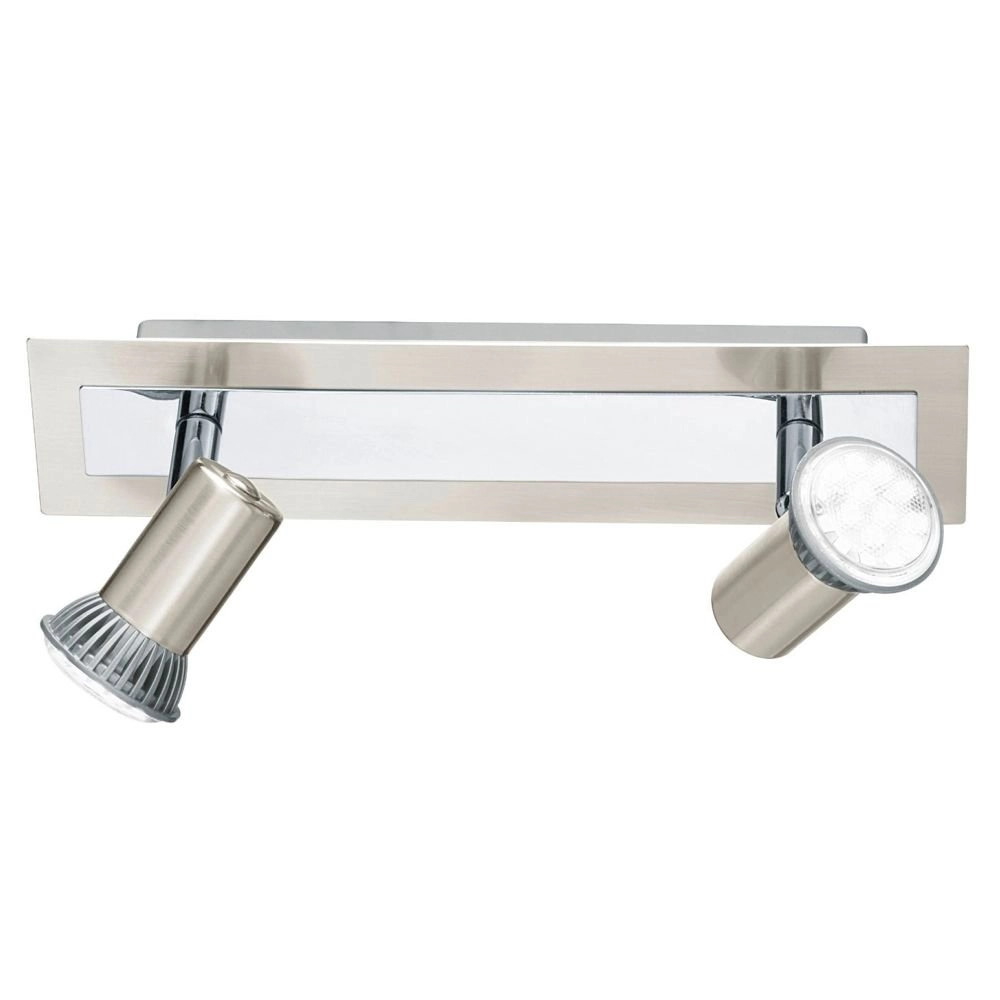 Led plafondspot Rottelo Beam 2-lichts Led nikkel mat Led plafondspot Rottelo Beam 2-lichts Led nikkel mat
