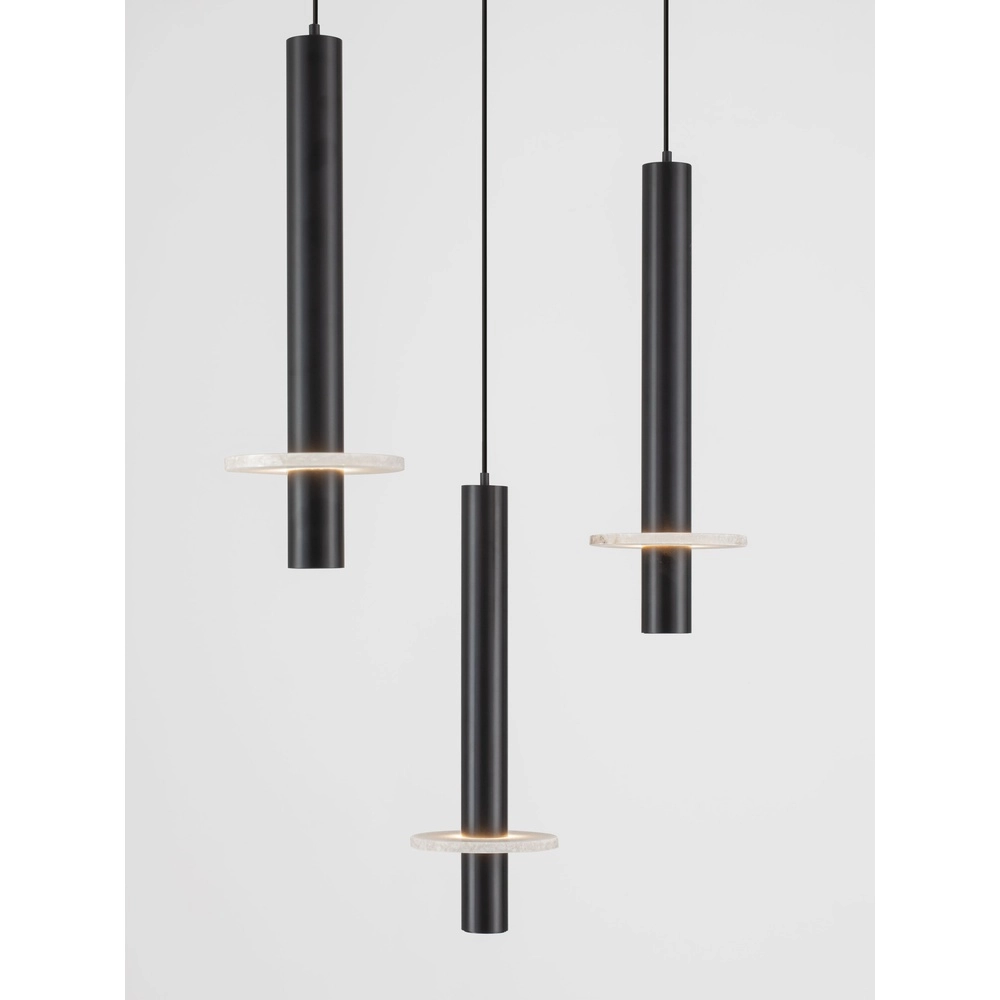 Design hanglamp Noemi zwart met wit Ø 47cm Lyora 5212063503281