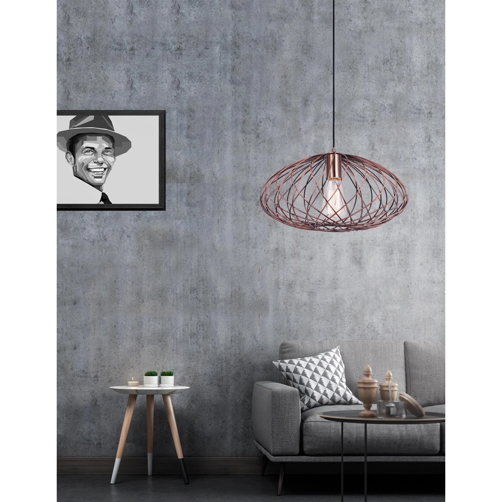 Hanglamp Eriberto Ø 35cm roestbruin