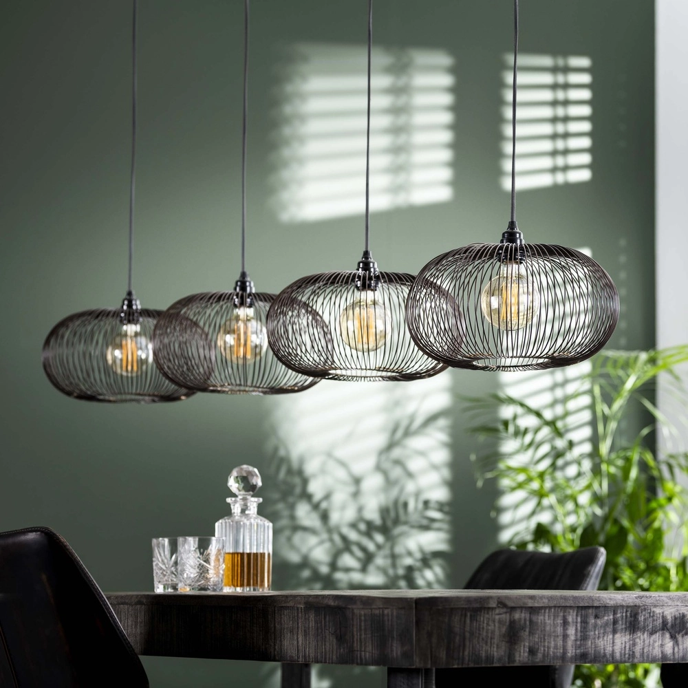 4-lichts hanglamp Copper Ø 35cm Lyora 8716803513266